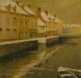 Kanal in Brügge, Winter